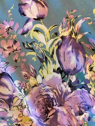 Gauzy floral shirt duster