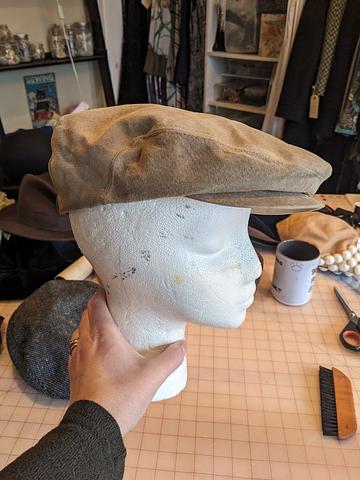 Tan suede cap