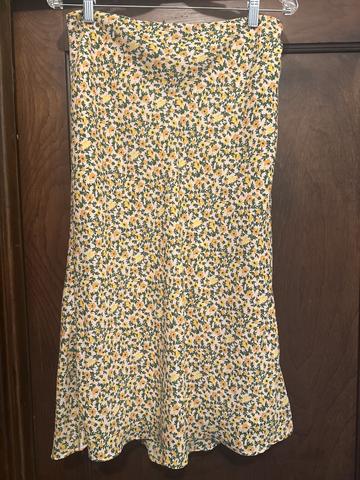 Midi floral skirt