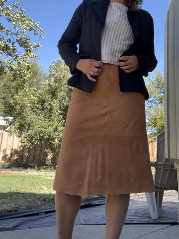 Suede skirt