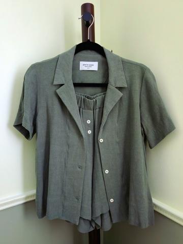 Viscose Linen Shirt and Shorts Set