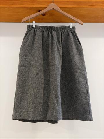 Gray wool blend skirt