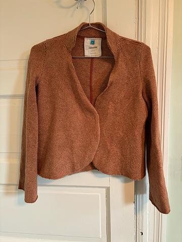 Orange Lambswool Cardigan