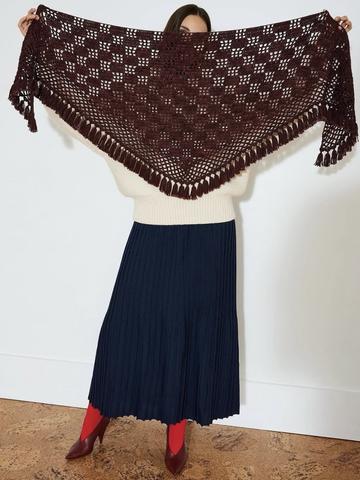 Accordion Concertina Dress Ink Blue