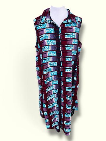 Sleeveless Panelled Shirt dress