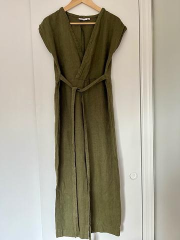 Linen Crossover Jumpsuit