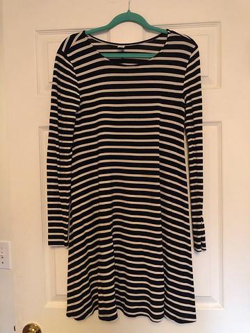 Stripey skater dress