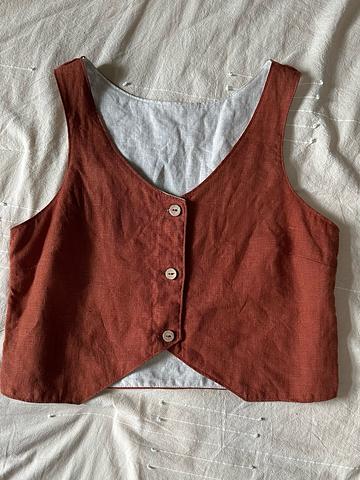 Slow sewing studio vest