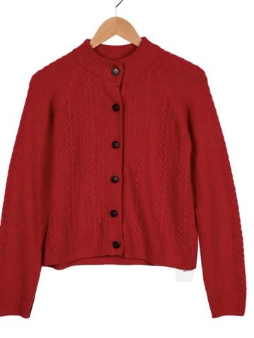 lambswool cable cardigan