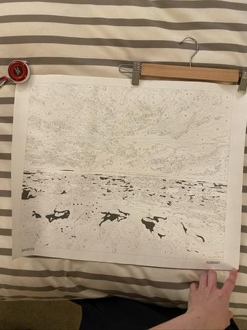 Blank paint by numbers canvas