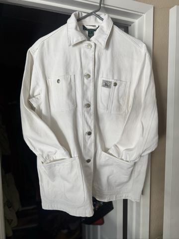 RL White Chore Coat *fits larger*