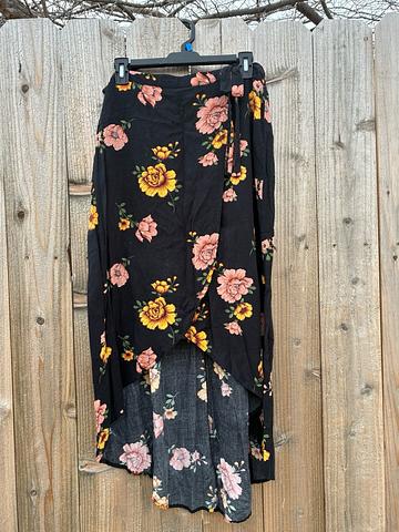Floral wrap skirt