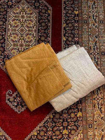Organic Brushed Cotton Yak Wool Twill Flannel