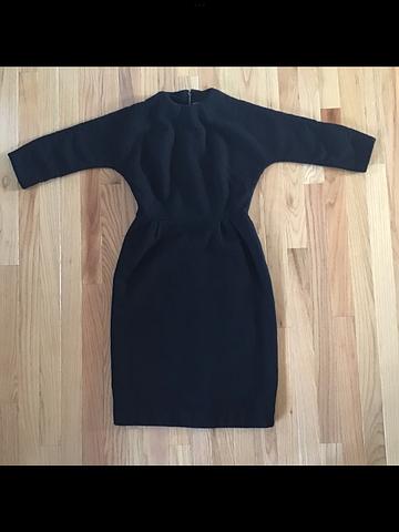 Vintage 50s Black Wool Wiggle Dress - International Ladies Garment Workers Union