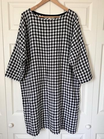 Gingham Linen Dress
