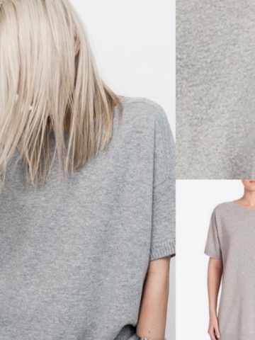 Cashmere tunic in Ash