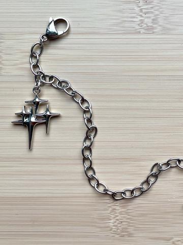Silver sparkle mask chain
