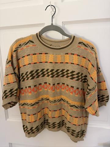 Boho shortsleeve cotton sweater