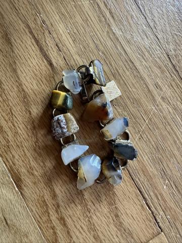Stones on chain bracelet