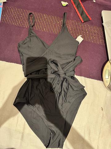 NWT Tie-Knot Cutout Wrap One-Piece Swimsuit S