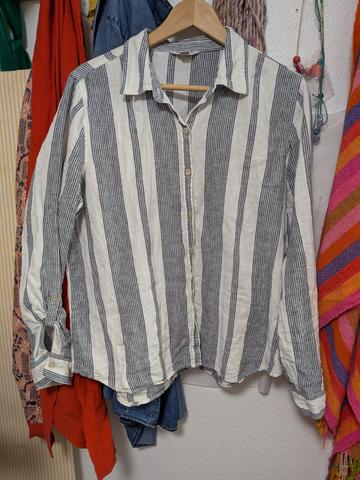 Striped Linen Button Down