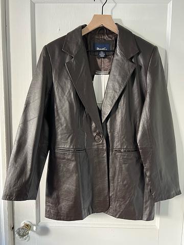 Brown leather jacket