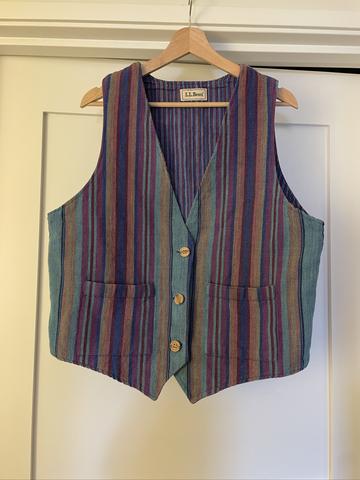 Striped woven Cotton Vest