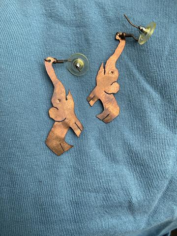 Elephant Earings - Copper