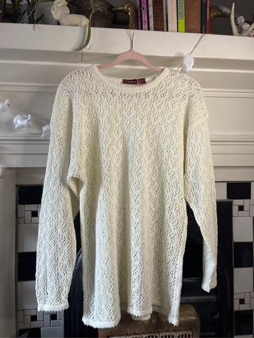 Crochet Open Weave Sweater