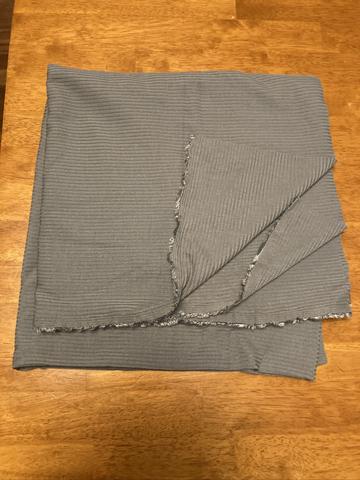 Gray stretchy rib knit