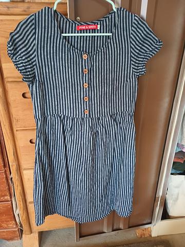 Indigo Stripe Dress