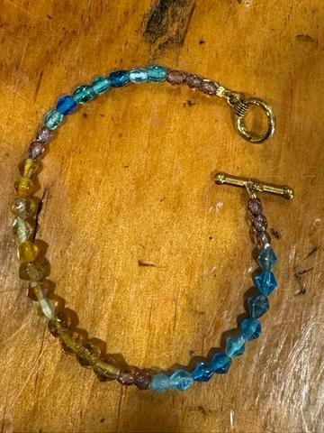 Czech glass bead bracelet