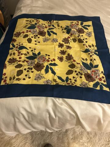 Bright silky scarf