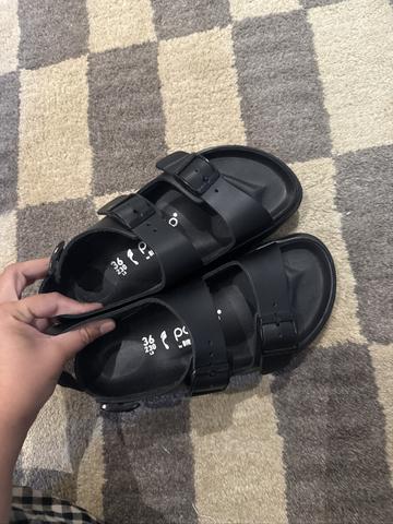 Black platform sandals