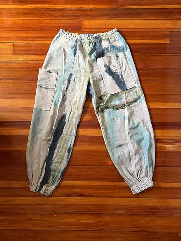 Hand Painted Burlap Pants