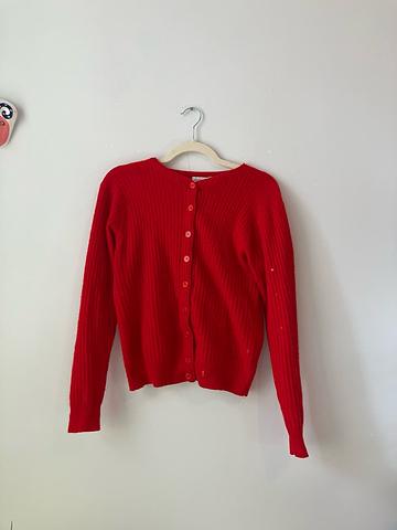 Lambswool Blend Ribbed Cardigan