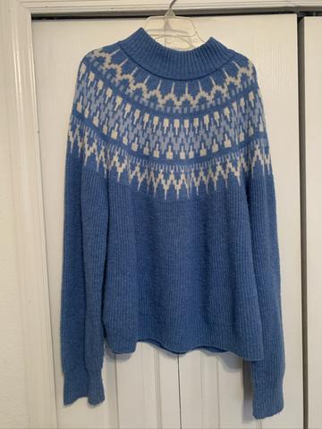 J. Crew Fair Isle Mockneck Pullover Sweater