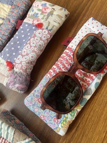 old quilt sunglasses case