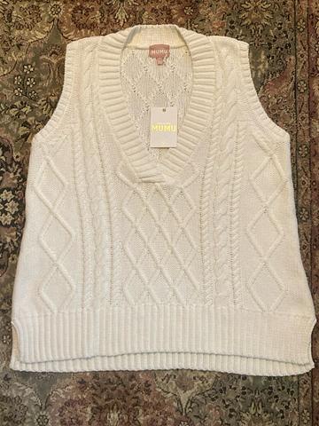 Reid Oversized Cable-knit Sweater Vest