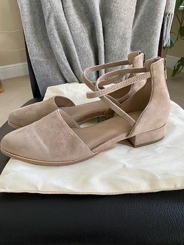 Taupe suede flats
