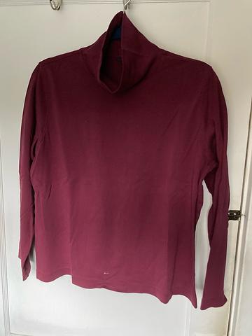 Burgundy cotton turtleneck