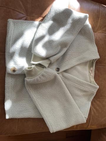 mint green woolly cardigan