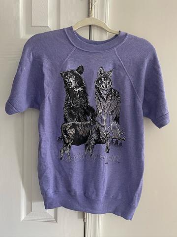 wildlife short sleeve sweatshirt