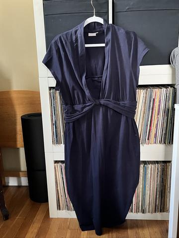 Twist front jersey dress
