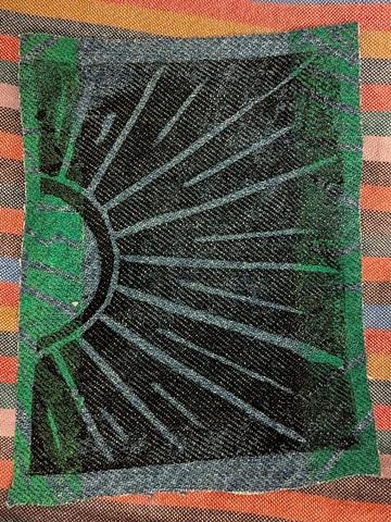 Half Sun Linocut Patch Print