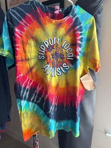 Support local artists tie dye shirt medoum