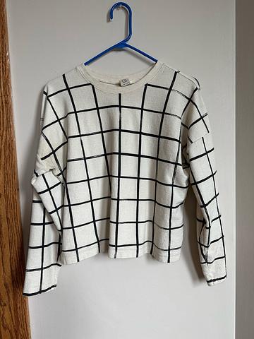 Painted grid long sleeve