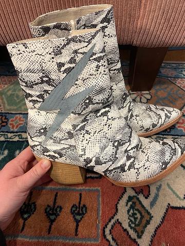 Snakeskin boot