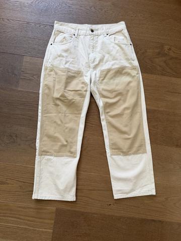 contrasting panel utility jeans
