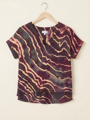 Ice Dyed Cotton Gauze Oversized Wonderly Top